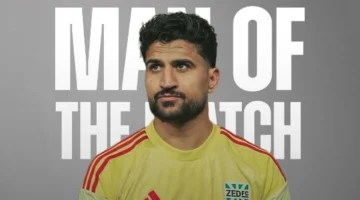 علي لطفي يتألق ويحصد جائزة رجل مباراة الأهلي وزد